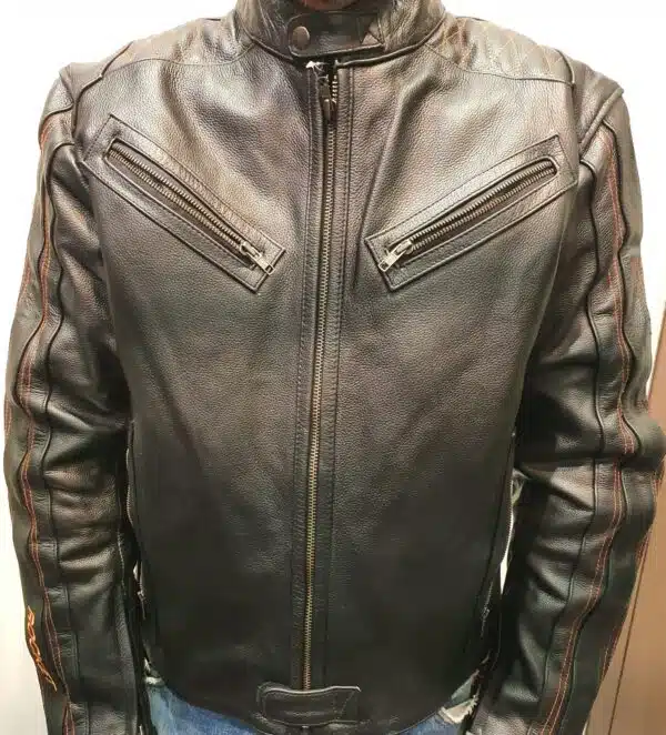 Motorcycle riding leather jacket